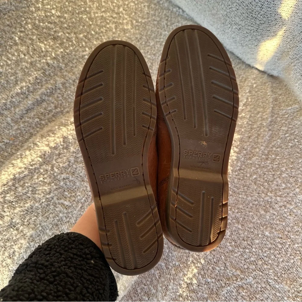 Sperry Men's Tan Leather Boat Shoes - Picture 3 of 8